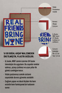 HOMEPACK Ahşap Çerçeveli Tablo Çerçeveli Poster Sanatsal Modern Duvar Dekoru BEK-8020