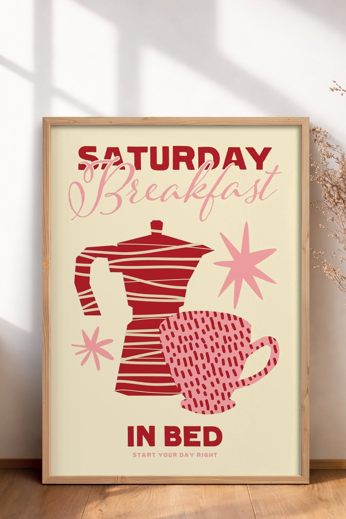 HOMEPACK Ahşap Çerçeveli Tablo Çerçeveli Poster Sanatsal Modern Duvar Dekoru BEK-8021
