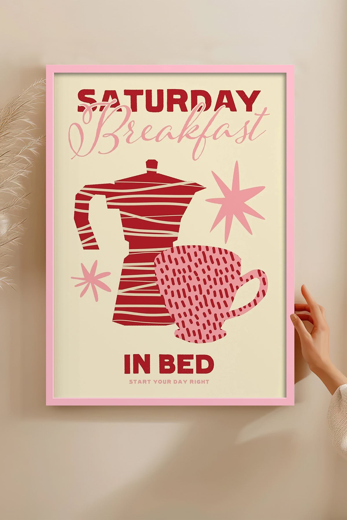 HOMEPACK Ahşap Çerçeveli Tablo Çerçeveli Poster Sanatsal Modern Duvar Dekoru BEK-8021