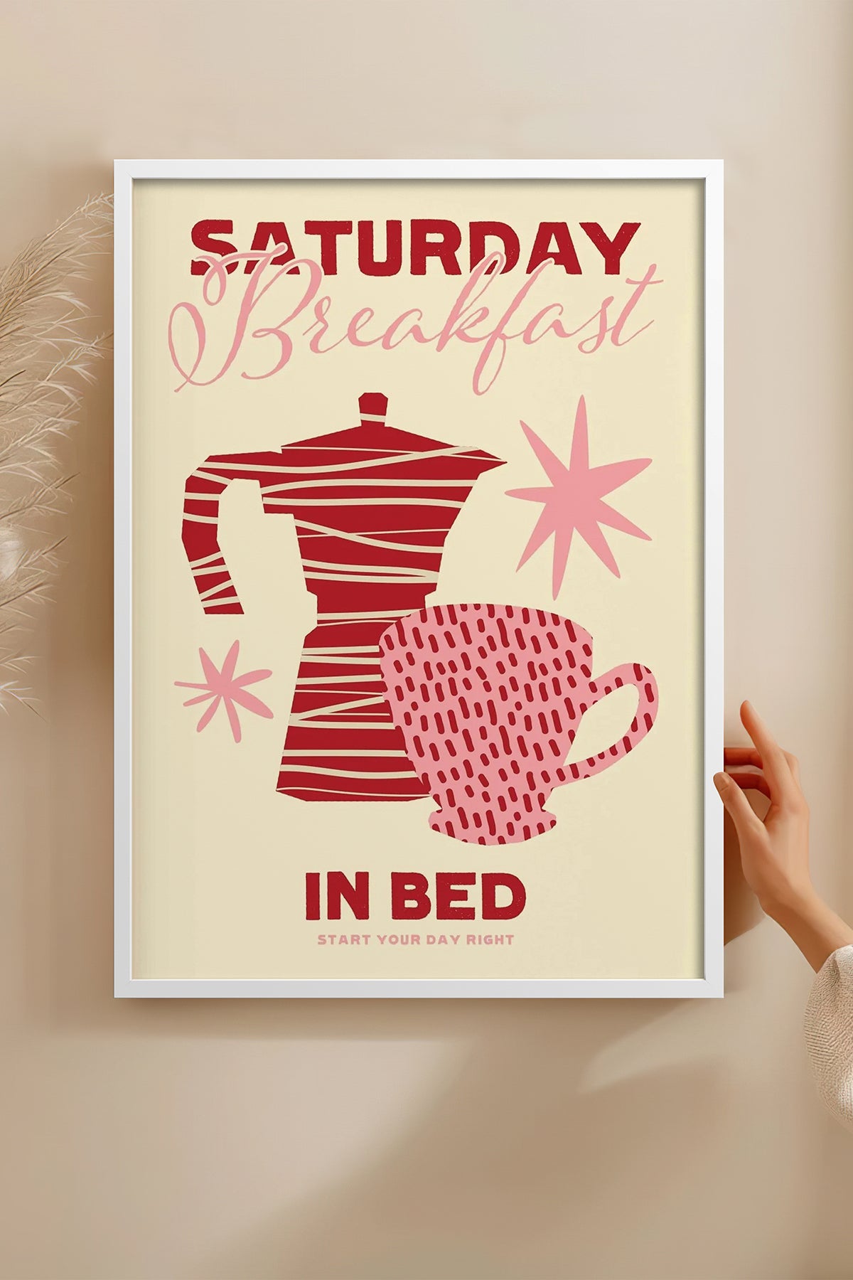HOMEPACK Ahşap Çerçeveli Tablo Çerçeveli Poster Sanatsal Modern Duvar Dekoru BEK-8021