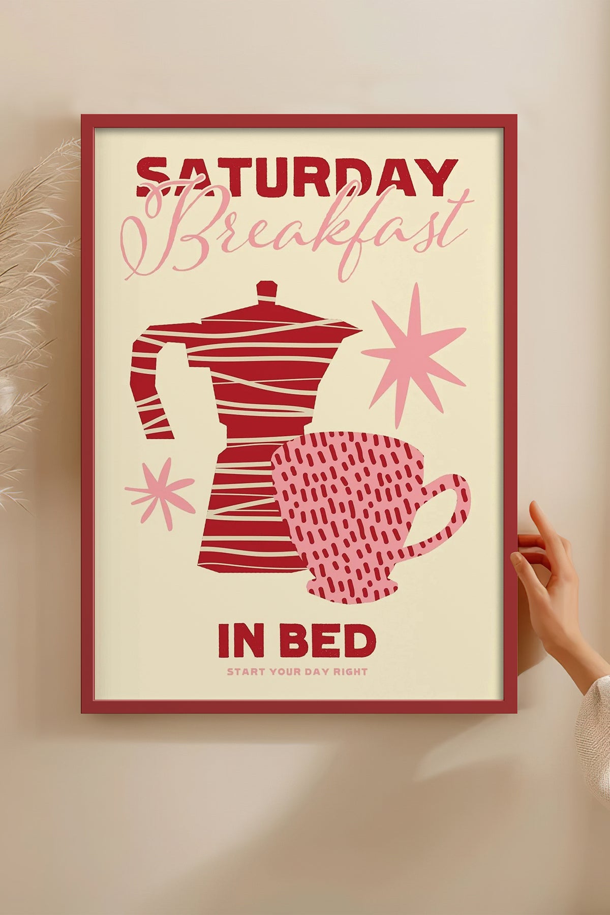 HOMEPACK Ahşap Çerçeveli Tablo Çerçeveli Poster Sanatsal Modern Duvar Dekoru BEK-8021