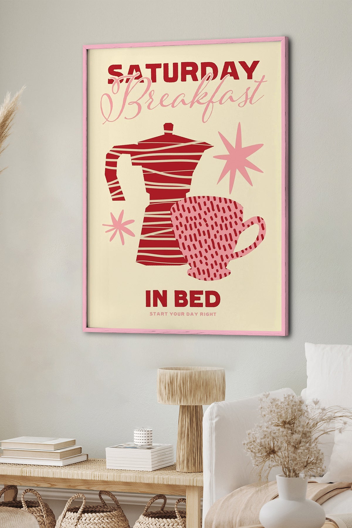 HOMEPACK Ahşap Çerçeveli Tablo Çerçeveli Poster Sanatsal Modern Duvar Dekoru BEK-8021