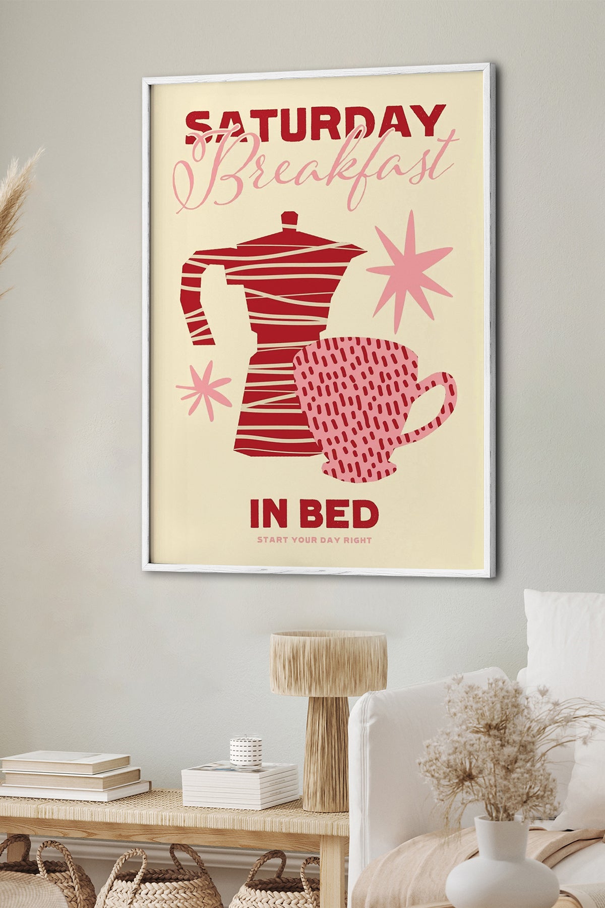 HOMEPACK Ahşap Çerçeveli Tablo Çerçeveli Poster Sanatsal Modern Duvar Dekoru BEK-8021