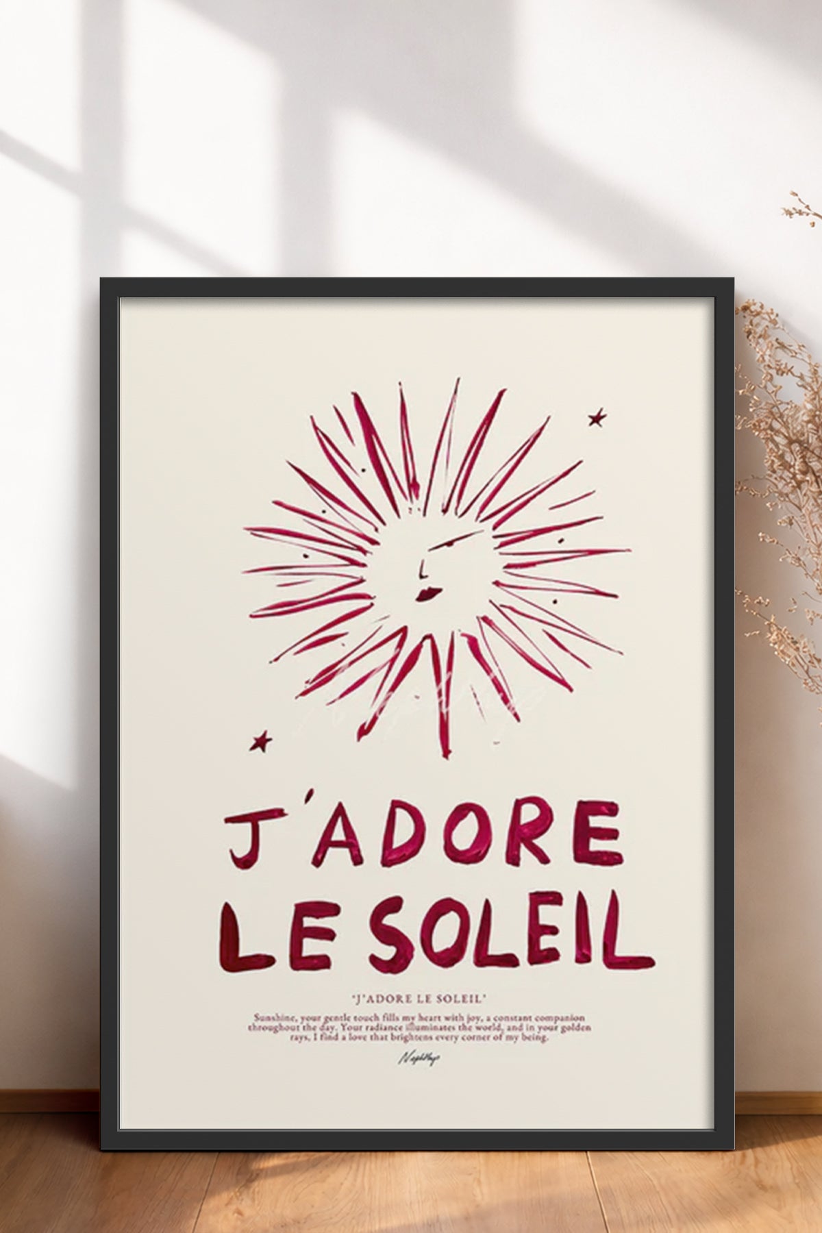 HOMEPACK Ahşap Çerçeveli Tablo Çerçeveli Poster Sanatsal Modern Duvar Dekoru BEK-8022