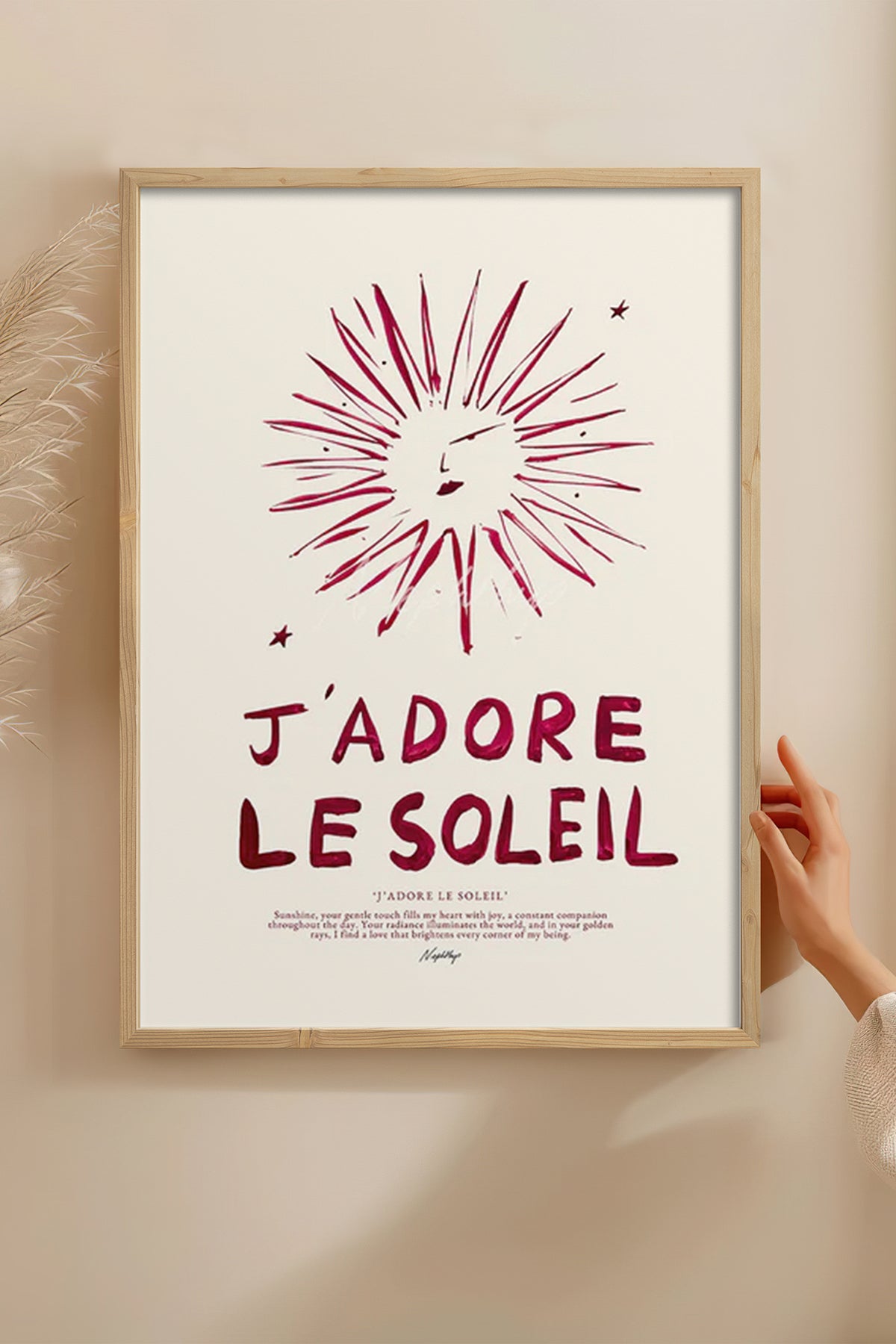 HOMEPACK Ahşap Çerçeveli Tablo Çerçeveli Poster Sanatsal Modern Duvar Dekoru BEK-8022
