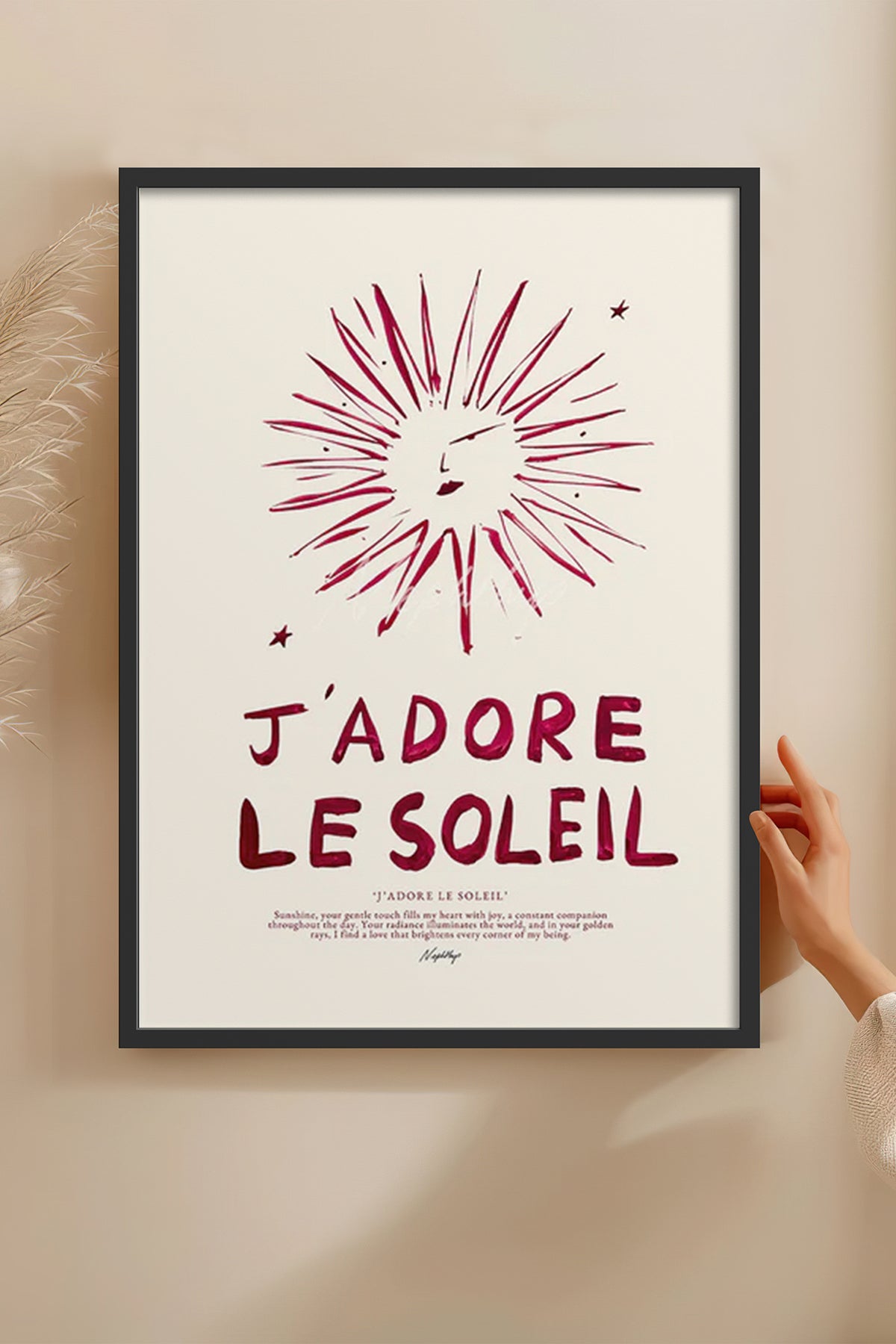 HOMEPACK Ahşap Çerçeveli Tablo Çerçeveli Poster Sanatsal Modern Duvar Dekoru BEK-8022