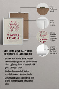 HOMEPACK Ahşap Çerçeveli Tablo Çerçeveli Poster Sanatsal Modern Duvar Dekoru BEK-8022