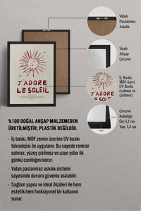 HOMEPACK Ahşap Çerçeveli Tablo Çerçeveli Poster Sanatsal Modern Duvar Dekoru BEK-8022