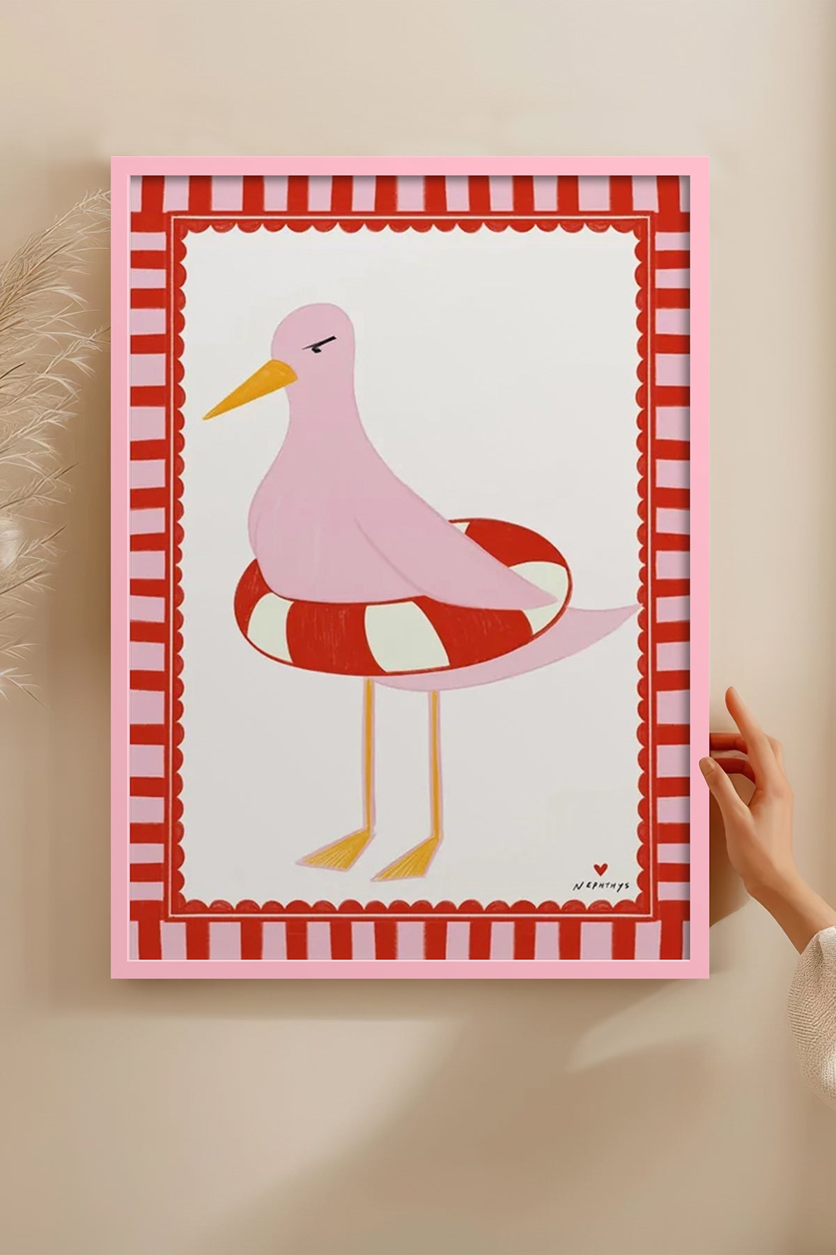 HOMEPACK Ahşap Çerçeveli Tablo Çerçeveli Poster Sanatsal Modern Duvar Dekoru BEK-8023