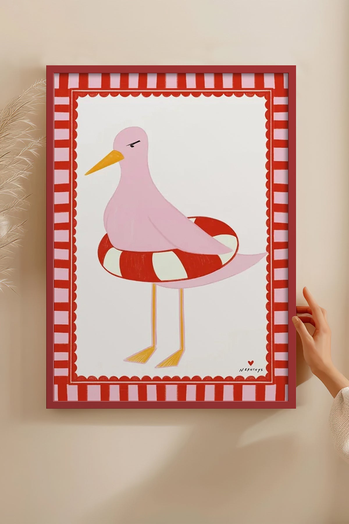 HOMEPACK Ahşap Çerçeveli Tablo Çerçeveli Poster Sanatsal Modern Duvar Dekoru BEK-8023