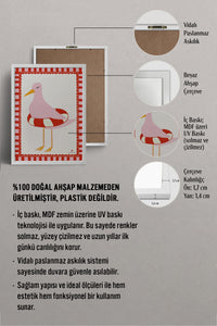HOMEPACK Ahşap Çerçeveli Tablo Çerçeveli Poster Sanatsal Modern Duvar Dekoru BEK-8023