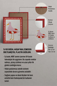 HOMEPACK Ahşap Çerçeveli Tablo Çerçeveli Poster Sanatsal Modern Duvar Dekoru BEK-8023