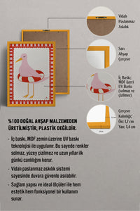 HOMEPACK Ahşap Çerçeveli Tablo Çerçeveli Poster Sanatsal Modern Duvar Dekoru BEK-8023