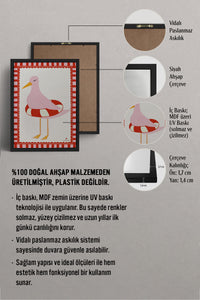 HOMEPACK Ahşap Çerçeveli Tablo Çerçeveli Poster Sanatsal Modern Duvar Dekoru BEK-8023