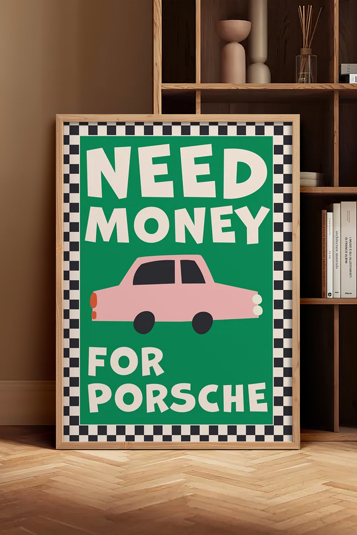 HOMEPACK Ahşap Çerçeveli Tablo Çerçeveli Poster Sanatsal Modern Duvar Dekoru BEK-8024