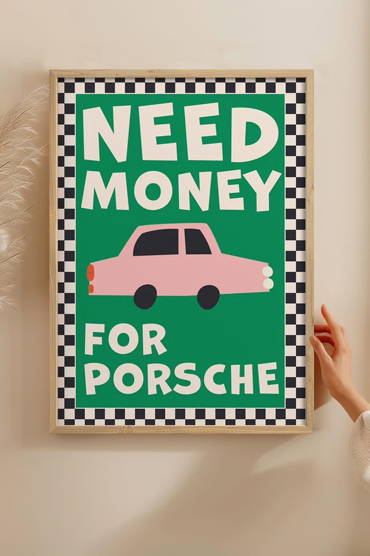 HOMEPACK Ahşap Çerçeveli Tablo Çerçeveli Poster Sanatsal Modern Duvar Dekoru BEK-8024