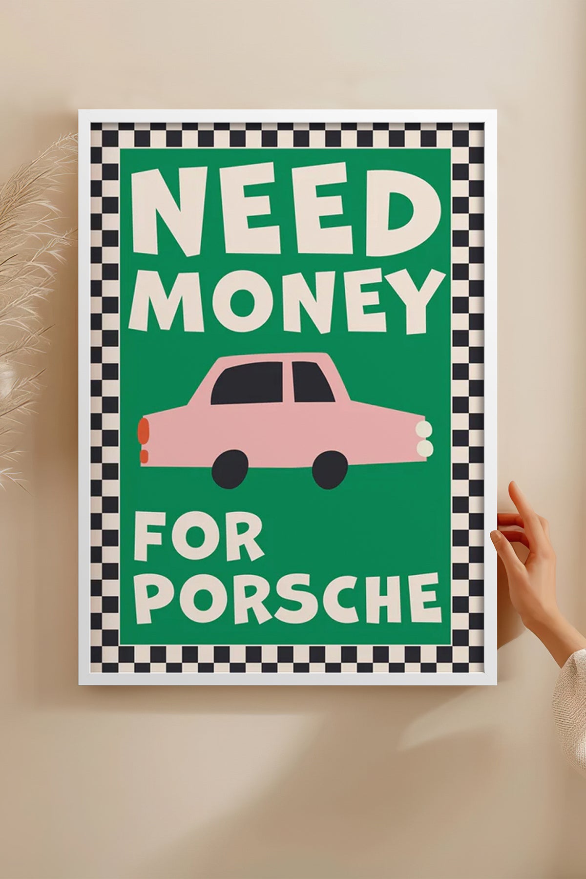HOMEPACK Ahşap Çerçeveli Tablo Çerçeveli Poster Sanatsal Modern Duvar Dekoru BEK-8024