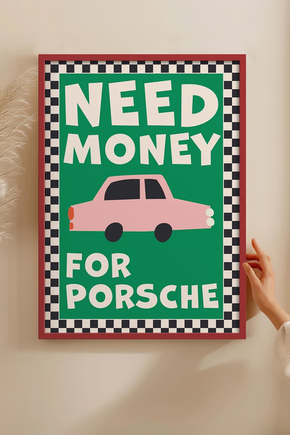 HOMEPACK Ahşap Çerçeveli Tablo Çerçeveli Poster Sanatsal Modern Duvar Dekoru BEK-8024