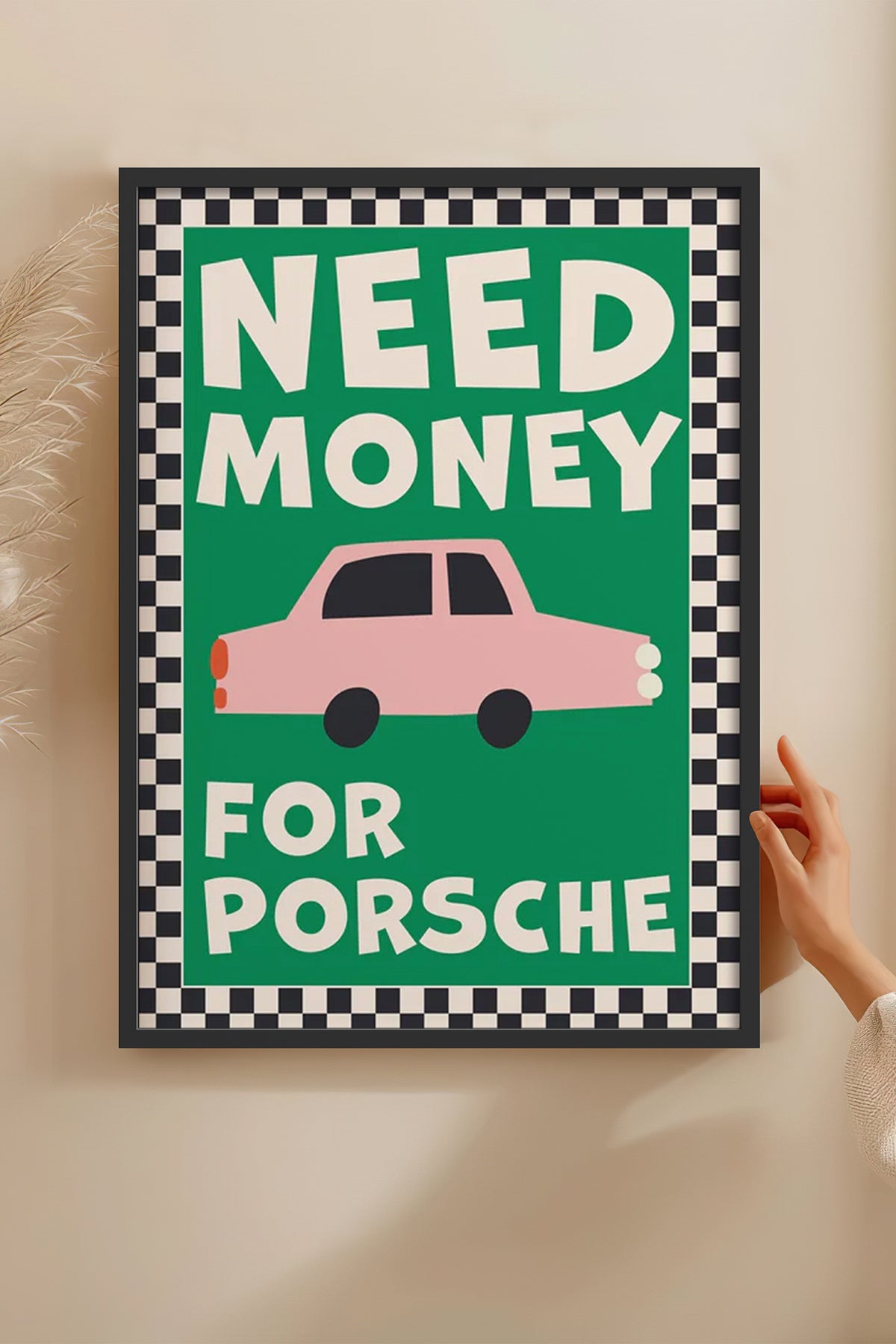HOMEPACK Ahşap Çerçeveli Tablo Çerçeveli Poster Sanatsal Modern Duvar Dekoru BEK-8024