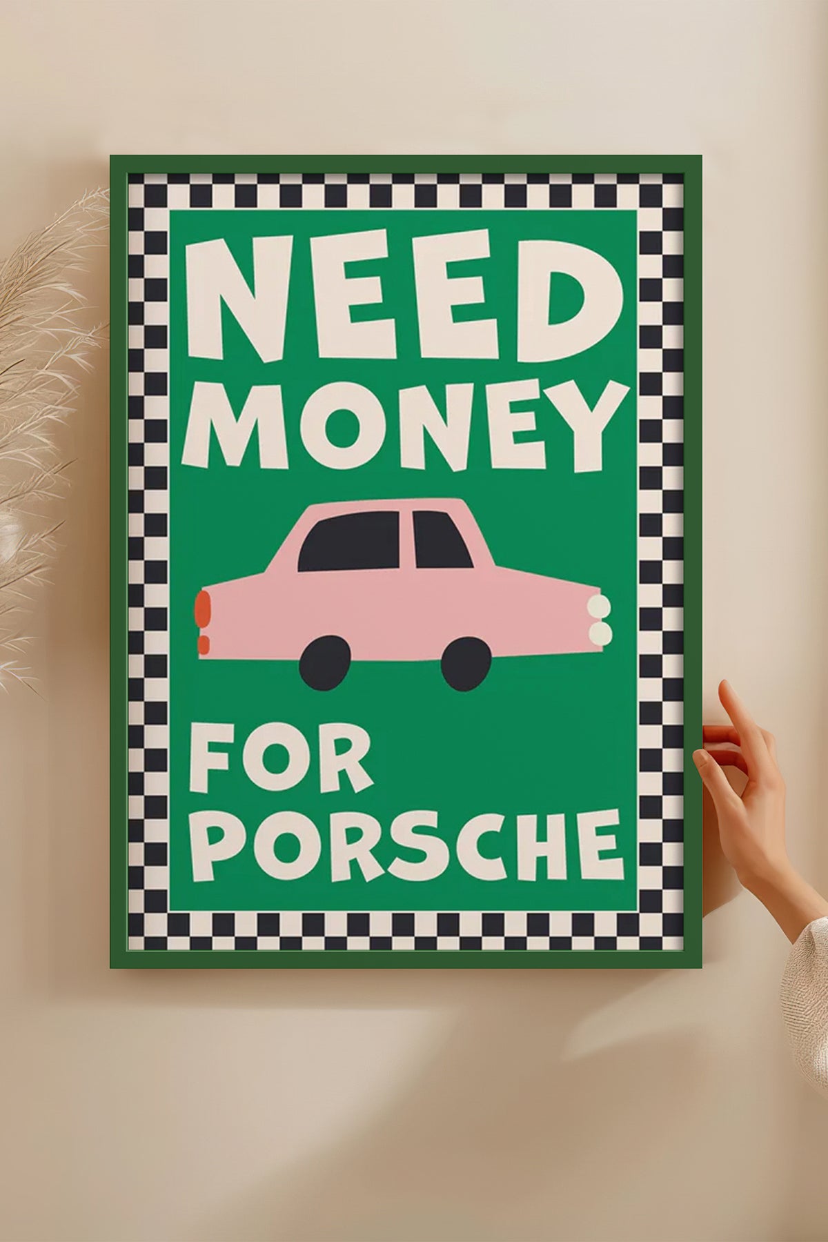 HOMEPACK Ahşap Çerçeveli Tablo Çerçeveli Poster Sanatsal Modern Duvar Dekoru BEK-8024