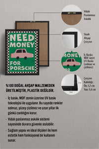 HOMEPACK Ahşap Çerçeveli Tablo Çerçeveli Poster Sanatsal Modern Duvar Dekoru BEK-8024