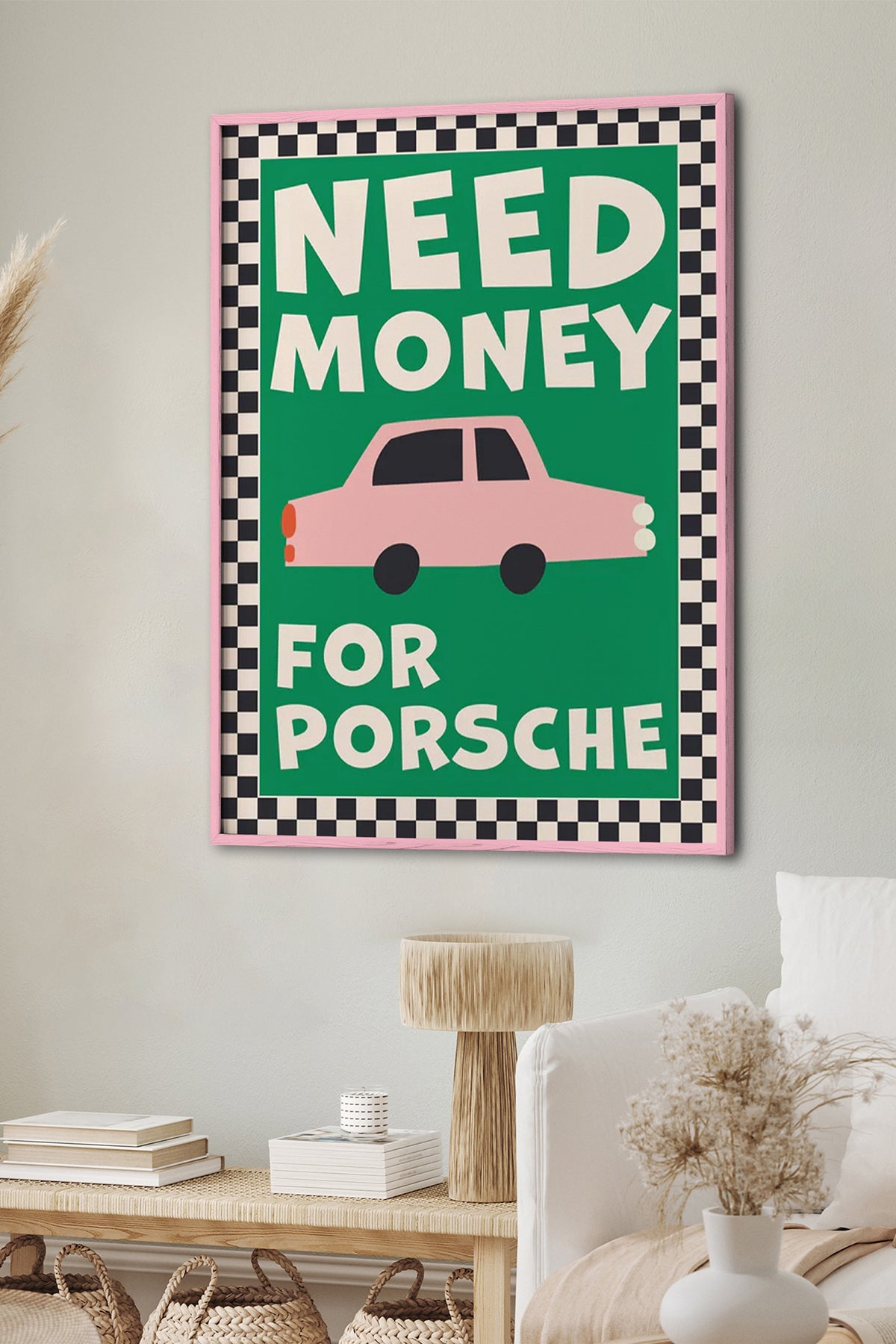 HOMEPACK Ahşap Çerçeveli Tablo Çerçeveli Poster Sanatsal Modern Duvar Dekoru BEK-8024