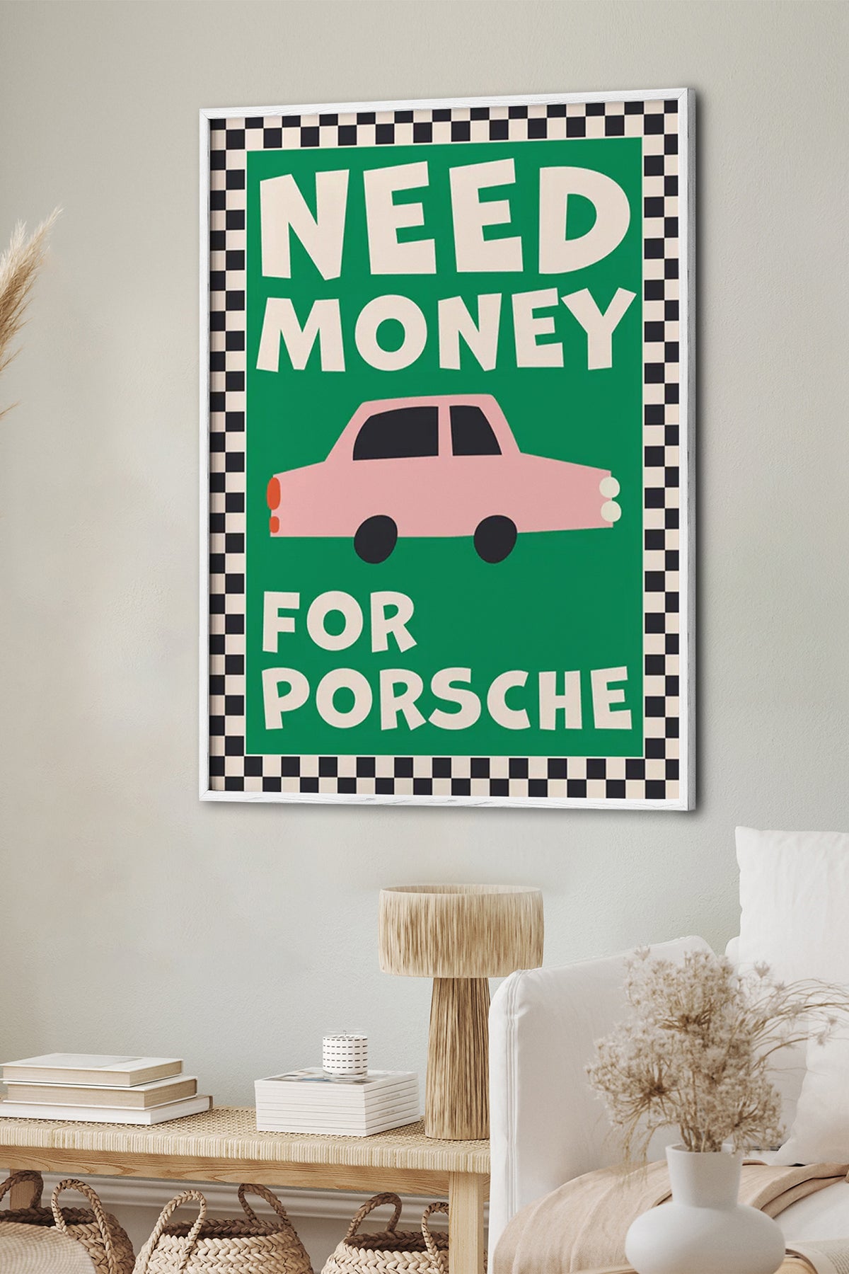 HOMEPACK Ahşap Çerçeveli Tablo Çerçeveli Poster Sanatsal Modern Duvar Dekoru BEK-8024