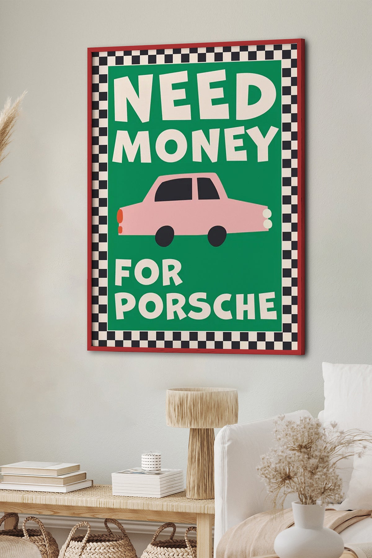 HOMEPACK Ahşap Çerçeveli Tablo Çerçeveli Poster Sanatsal Modern Duvar Dekoru BEK-8024