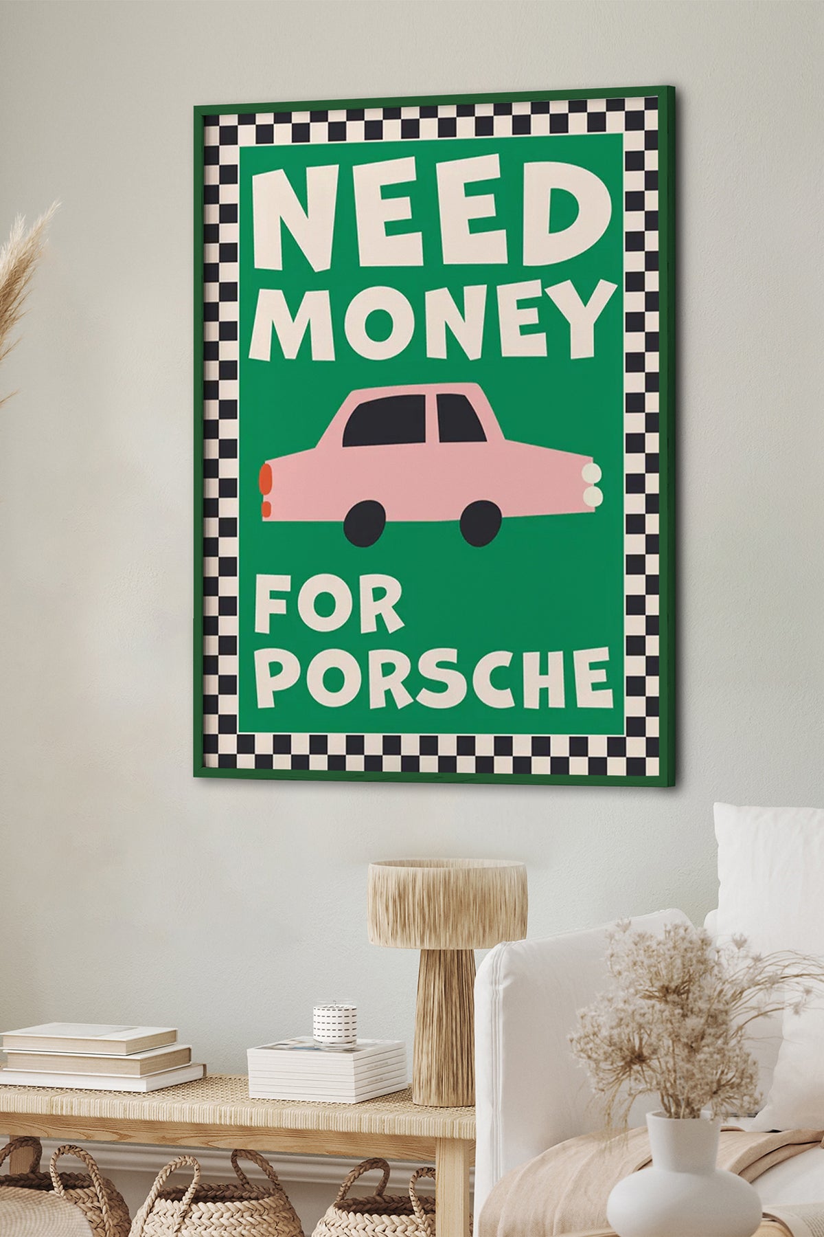 HOMEPACK Ahşap Çerçeveli Tablo Çerçeveli Poster Sanatsal Modern Duvar Dekoru BEK-8024
