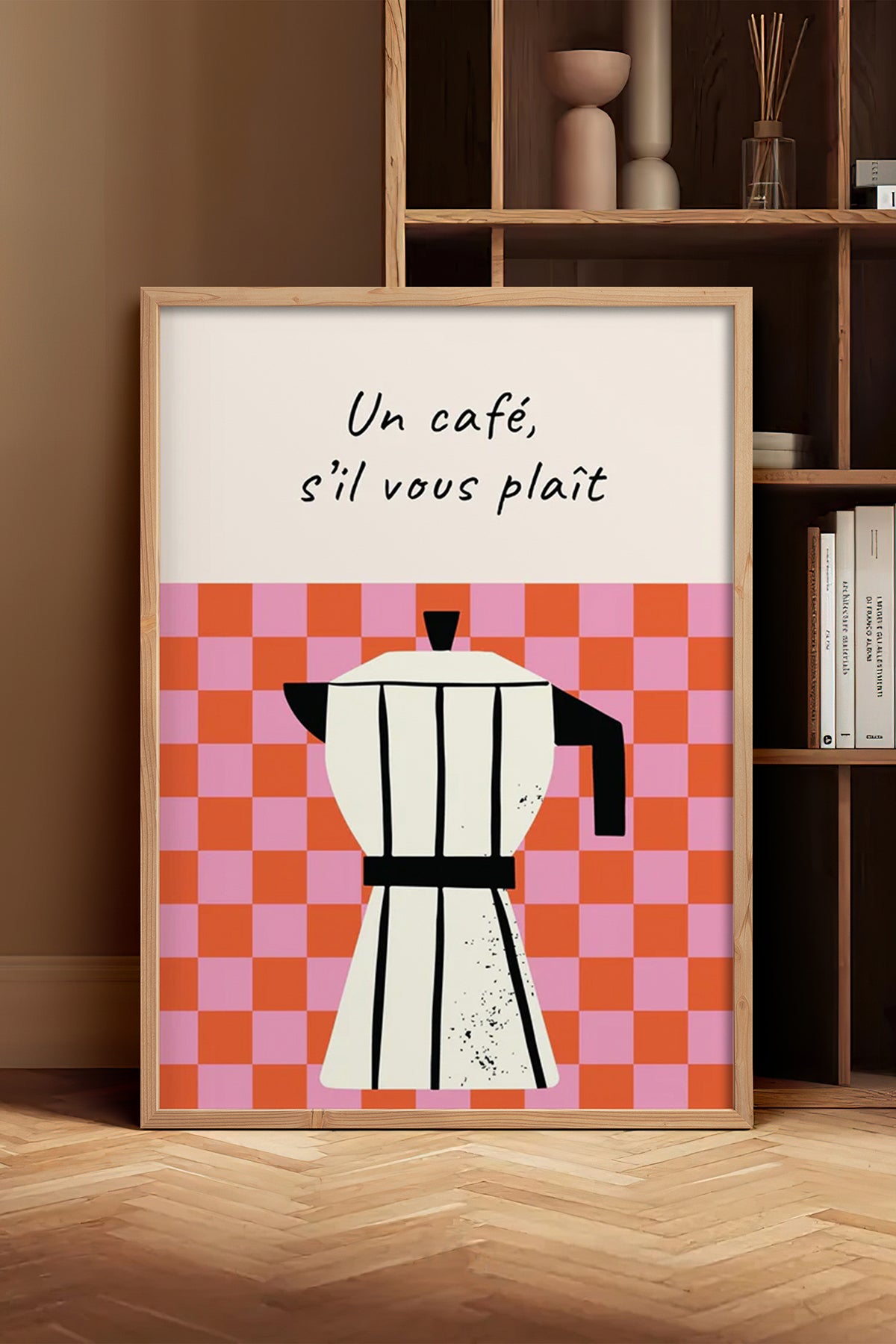 HOMEPACK Ahşap Çerçeveli Tablo Çerçeveli Poster Sanatsal Modern Duvar Dekoru BEK-8028