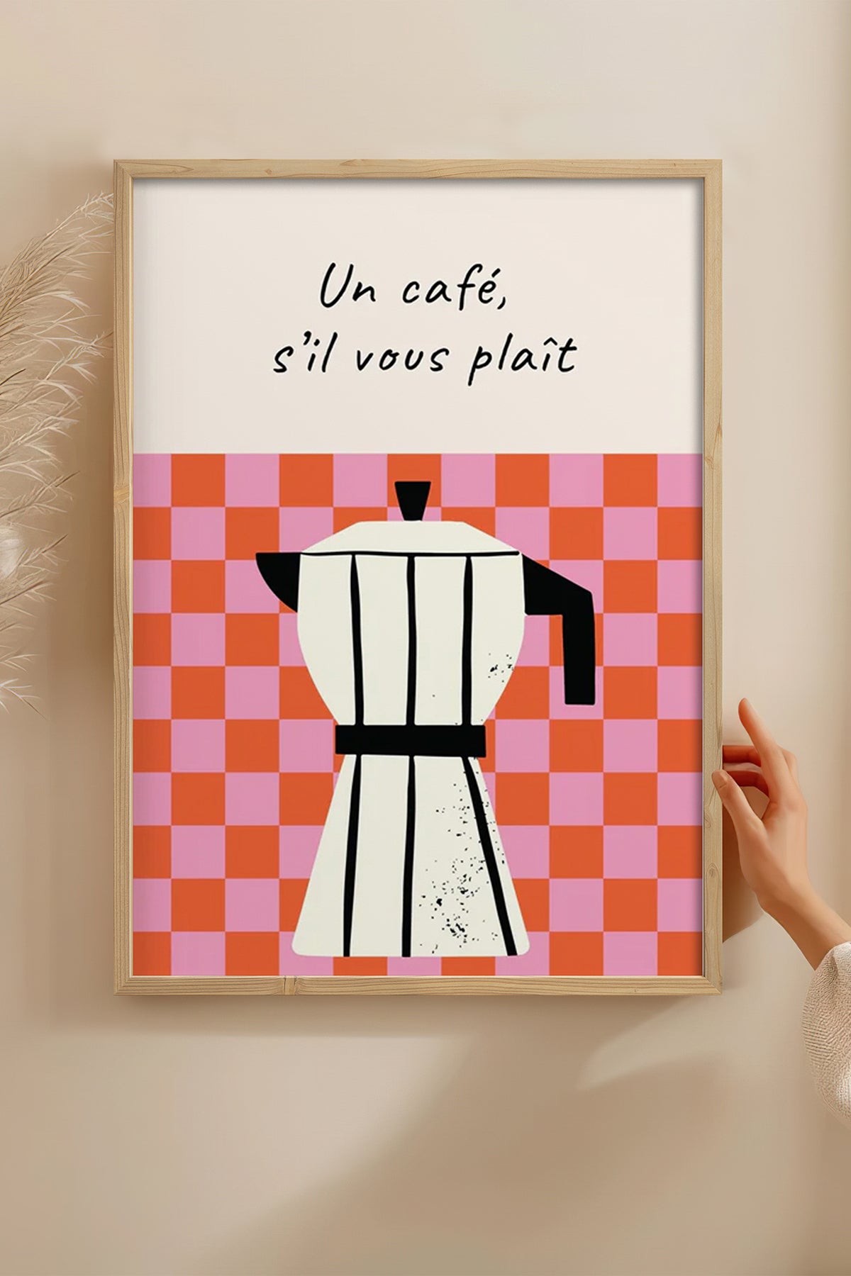 HOMEPACK Ahşap Çerçeveli Tablo Çerçeveli Poster Sanatsal Modern Duvar Dekoru BEK-8028