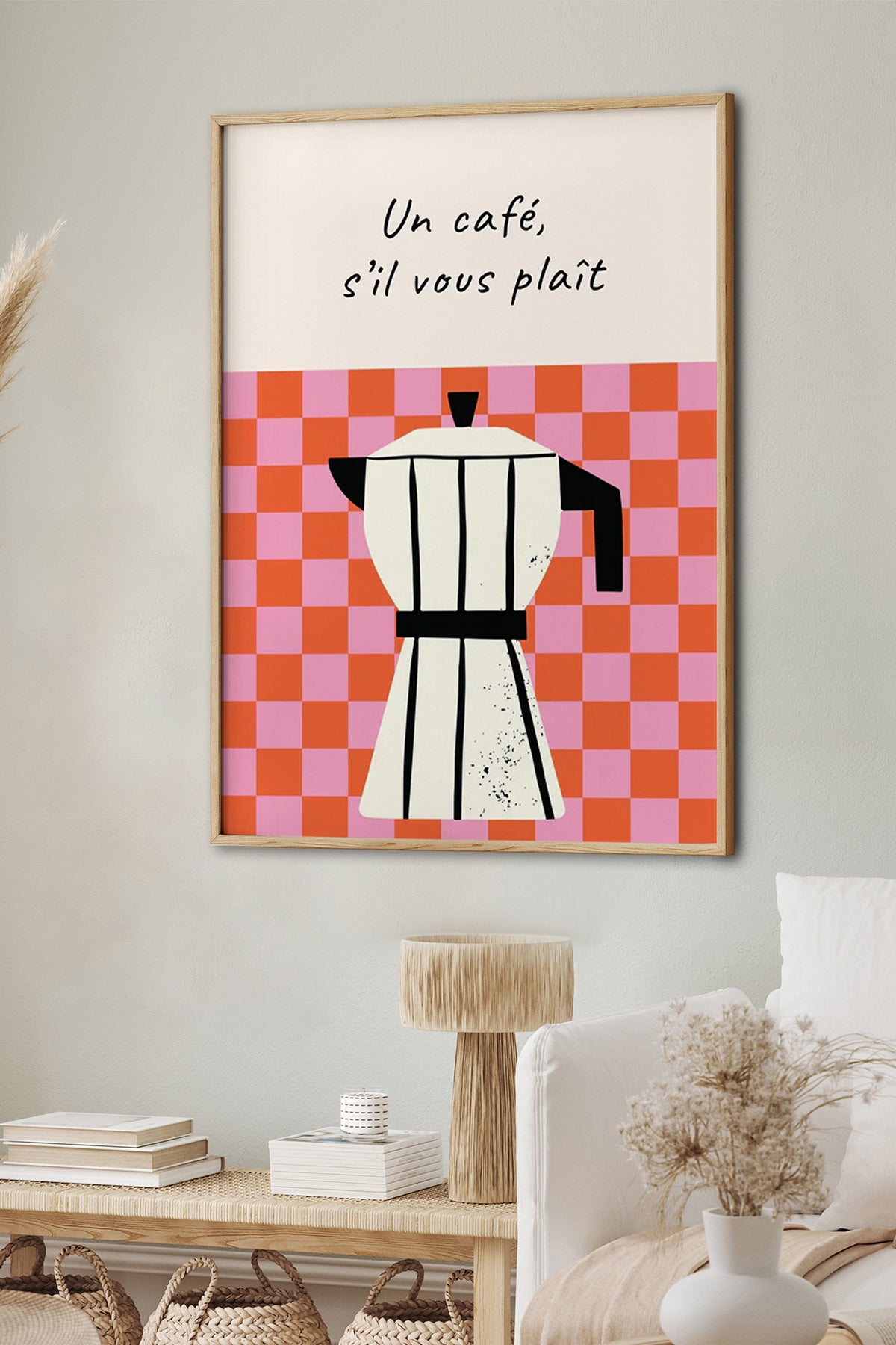 HOMEPACK Ahşap Çerçeveli Tablo Çerçeveli Poster Sanatsal Modern Duvar Dekoru BEK-8028