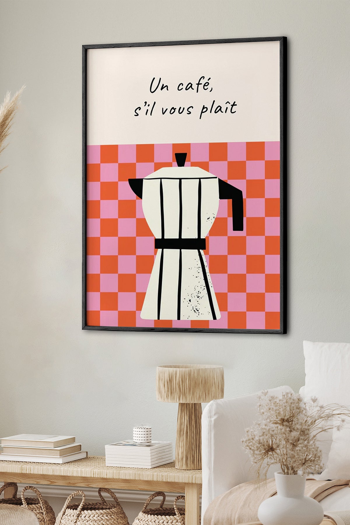 HOMEPACK Ahşap Çerçeveli Tablo Çerçeveli Poster Sanatsal Modern Duvar Dekoru BEK-8028