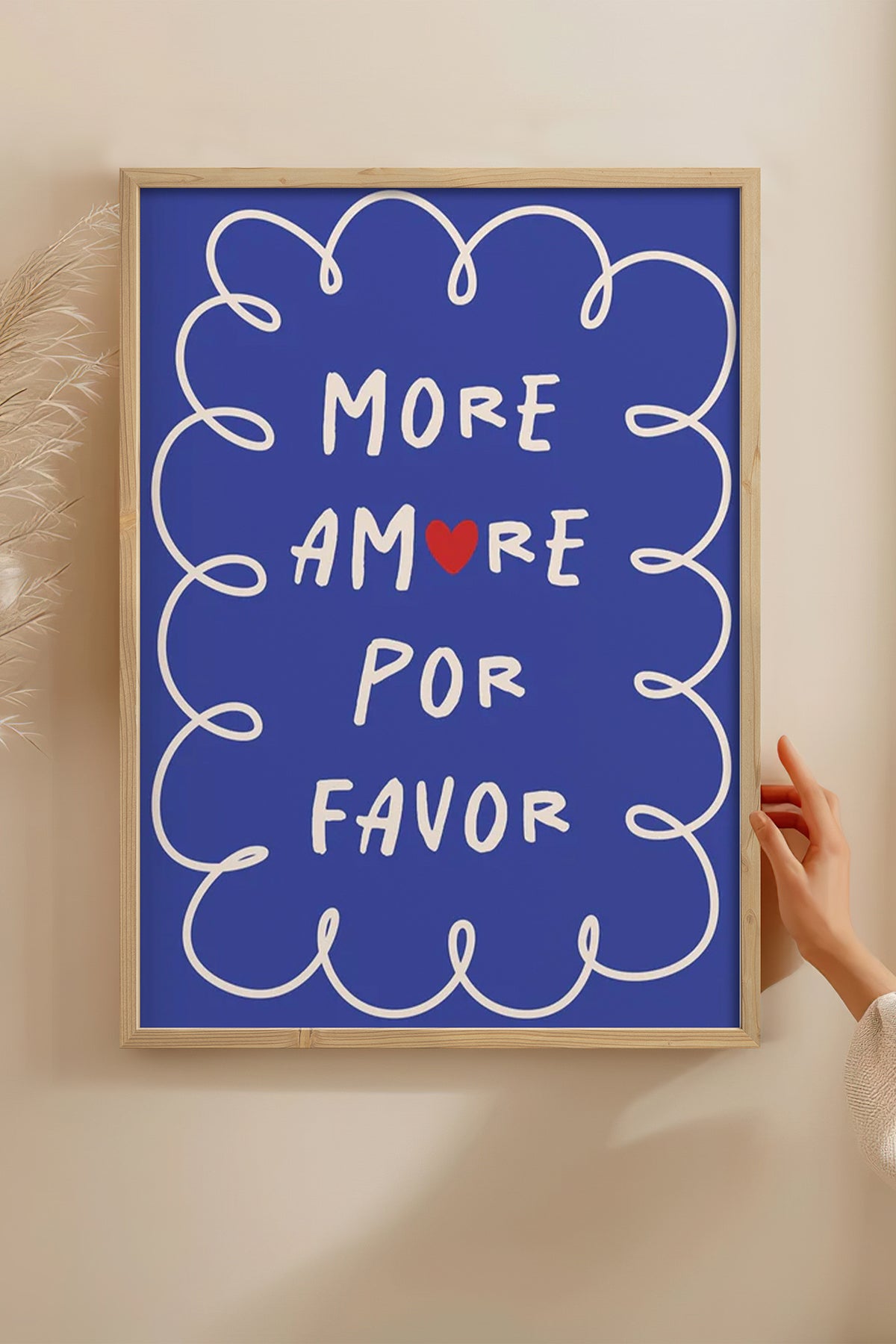 HOMEPACK Ahşap Çerçeveli Tablo Çerçeveli Poster Sanatsal Modern Duvar Dekoru BEK-8030