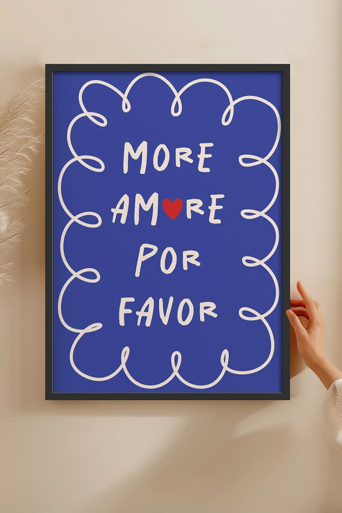 HOMEPACK Ahşap Çerçeveli Tablo Çerçeveli Poster Sanatsal Modern Duvar Dekoru BEK-8030