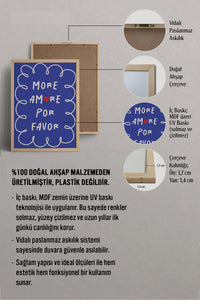 HOMEPACK Ahşap Çerçeveli Tablo Çerçeveli Poster Sanatsal Modern Duvar Dekoru BEK-8030