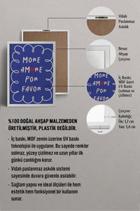 HOMEPACK Ahşap Çerçeveli Tablo Çerçeveli Poster Sanatsal Modern Duvar Dekoru BEK-8030