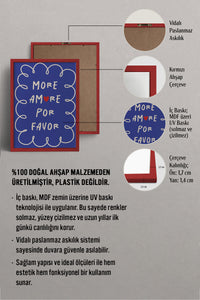 HOMEPACK Ahşap Çerçeveli Tablo Çerçeveli Poster Sanatsal Modern Duvar Dekoru BEK-8030