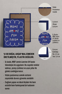 HOMEPACK Ahşap Çerçeveli Tablo Çerçeveli Poster Sanatsal Modern Duvar Dekoru BEK-8030