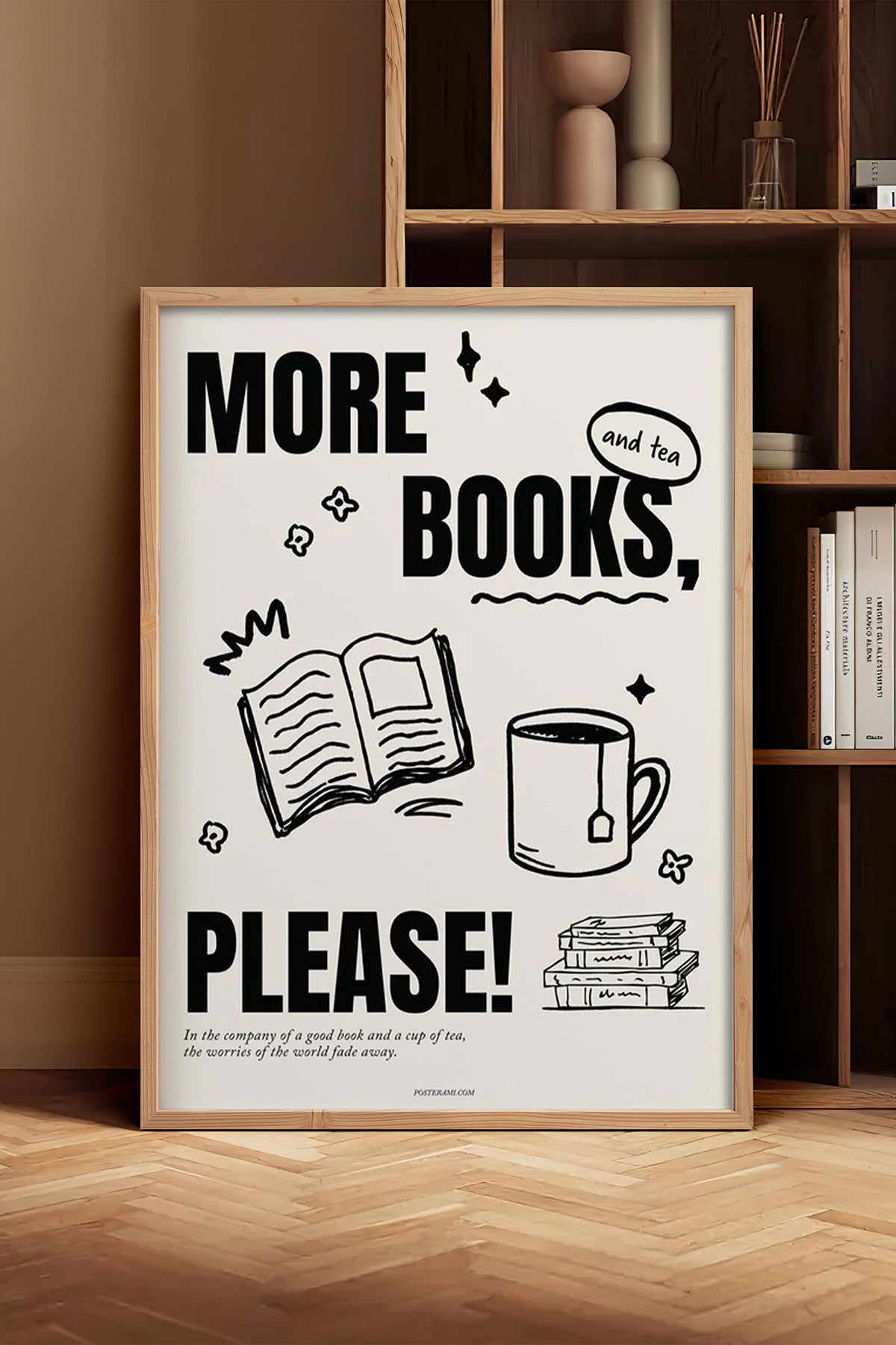 HOMEPACK Ahşap Çerçeveli Tablo Çerçeveli Poster Sanatsal Modern Duvar Dekoru BEK-8031