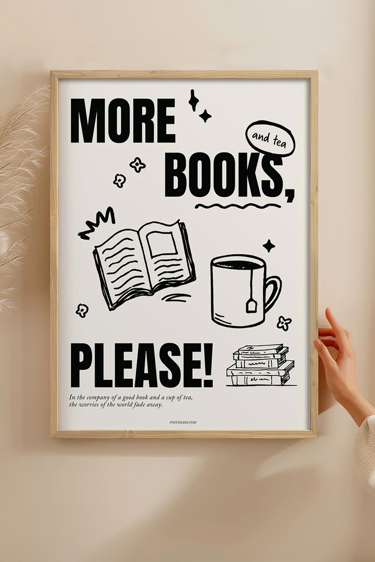 HOMEPACK Ahşap Çerçeveli Tablo Çerçeveli Poster Sanatsal Modern Duvar Dekoru BEK-8031