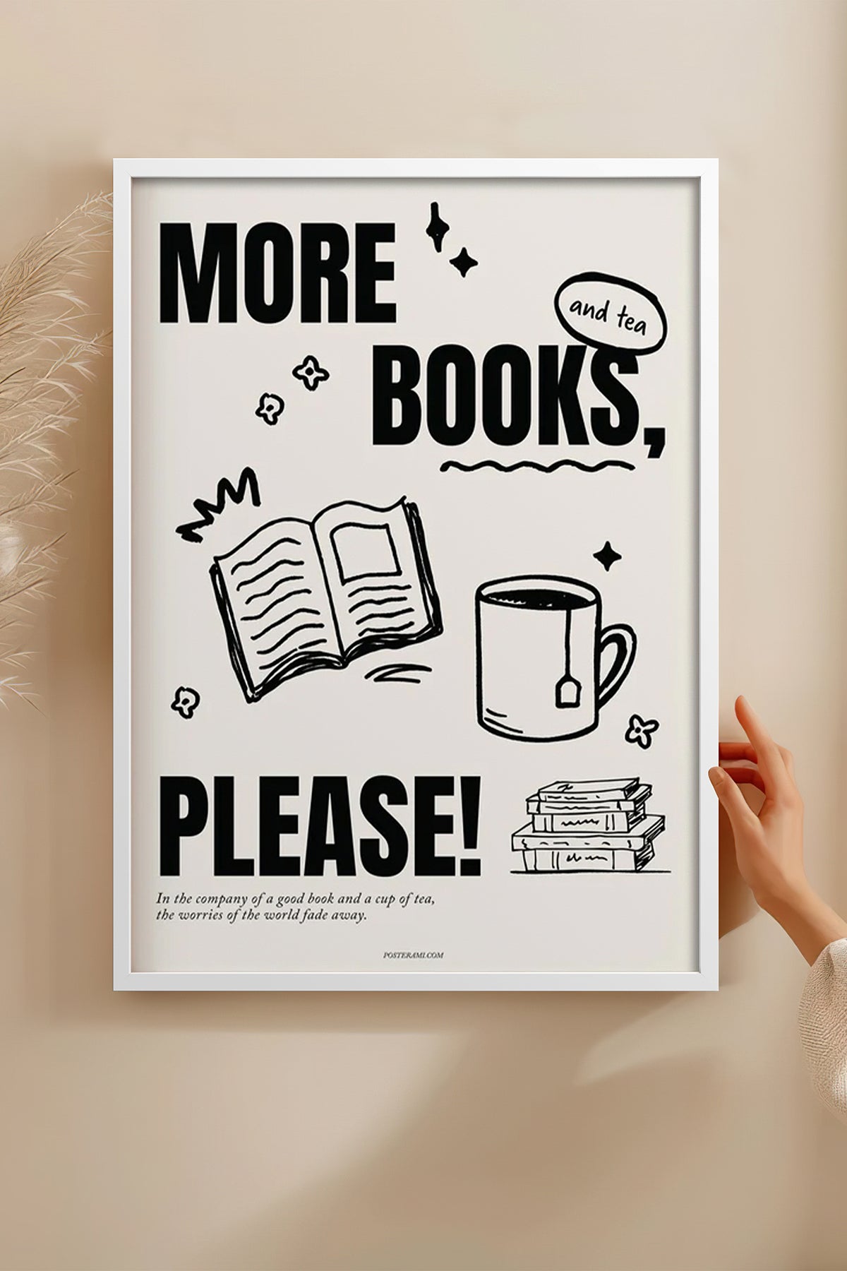 HOMEPACK Ahşap Çerçeveli Tablo Çerçeveli Poster Sanatsal Modern Duvar Dekoru BEK-8031