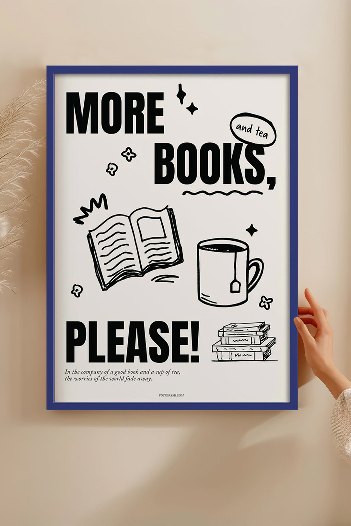 HOMEPACK Ahşap Çerçeveli Tablo Çerçeveli Poster Sanatsal Modern Duvar Dekoru BEK-8031