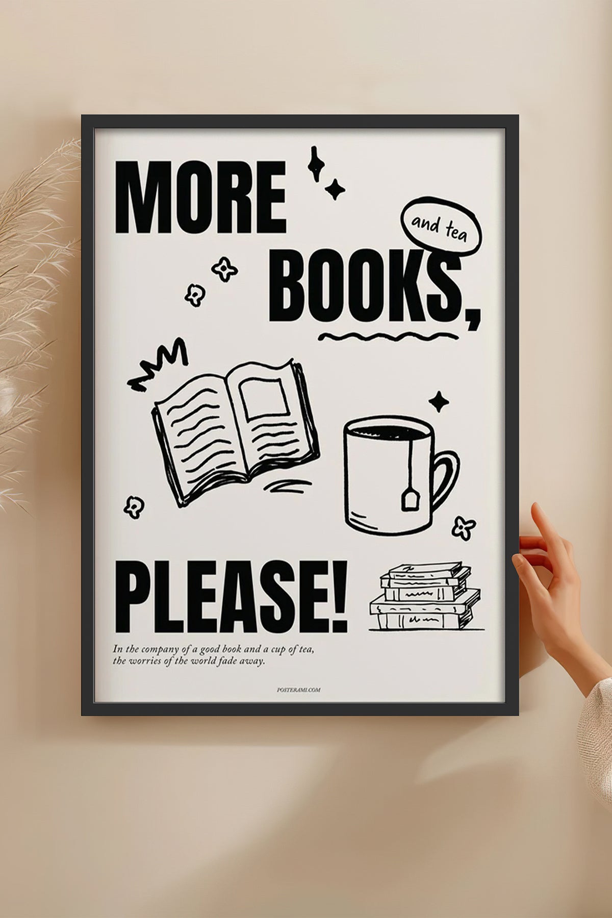 HOMEPACK Ahşap Çerçeveli Tablo Çerçeveli Poster Sanatsal Modern Duvar Dekoru BEK-8031