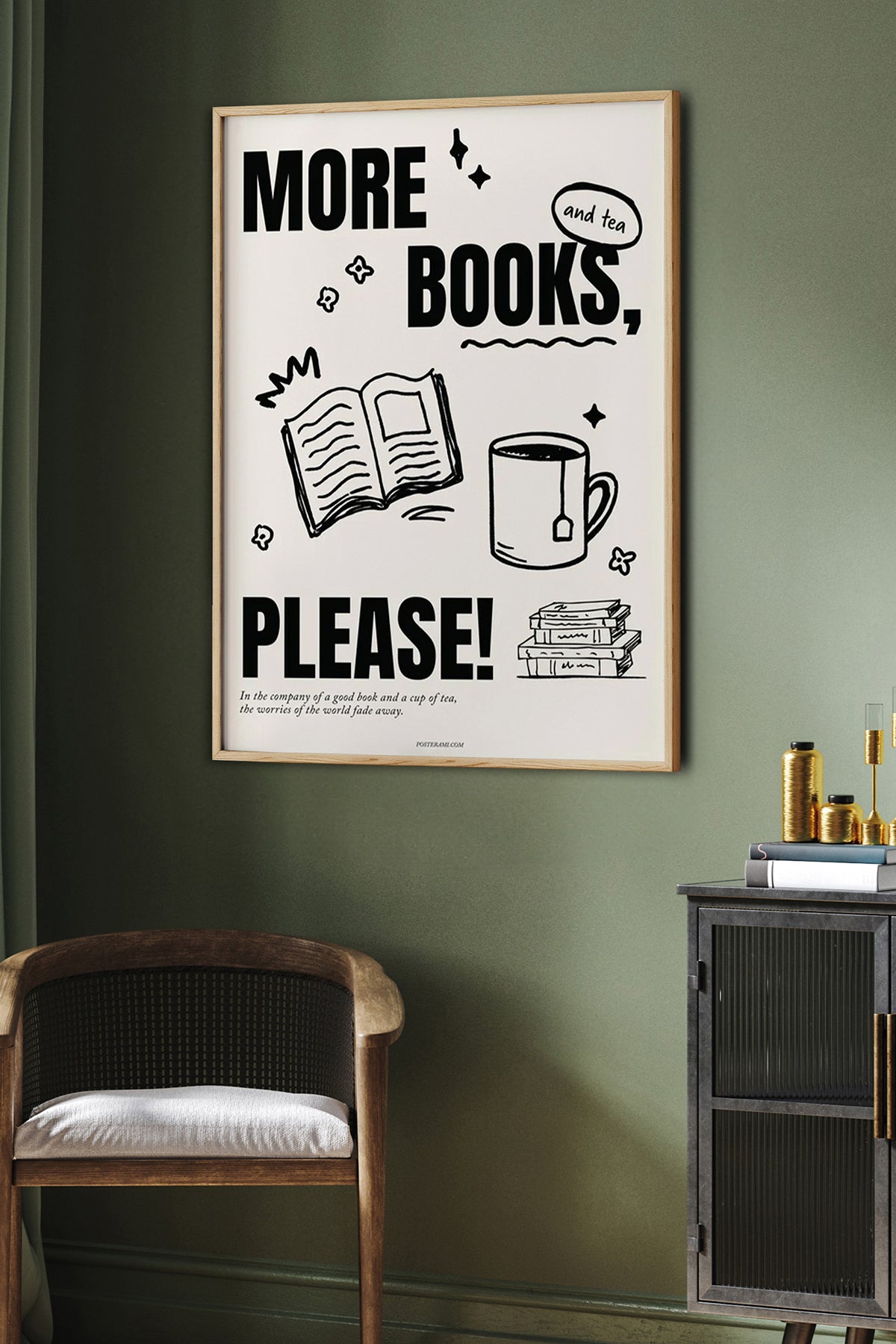 HOMEPACK Ahşap Çerçeveli Tablo Çerçeveli Poster Sanatsal Modern Duvar Dekoru BEK-8031