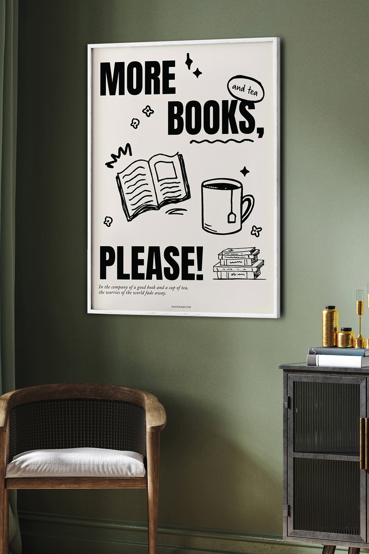 HOMEPACK Ahşap Çerçeveli Tablo Çerçeveli Poster Sanatsal Modern Duvar Dekoru BEK-8031
