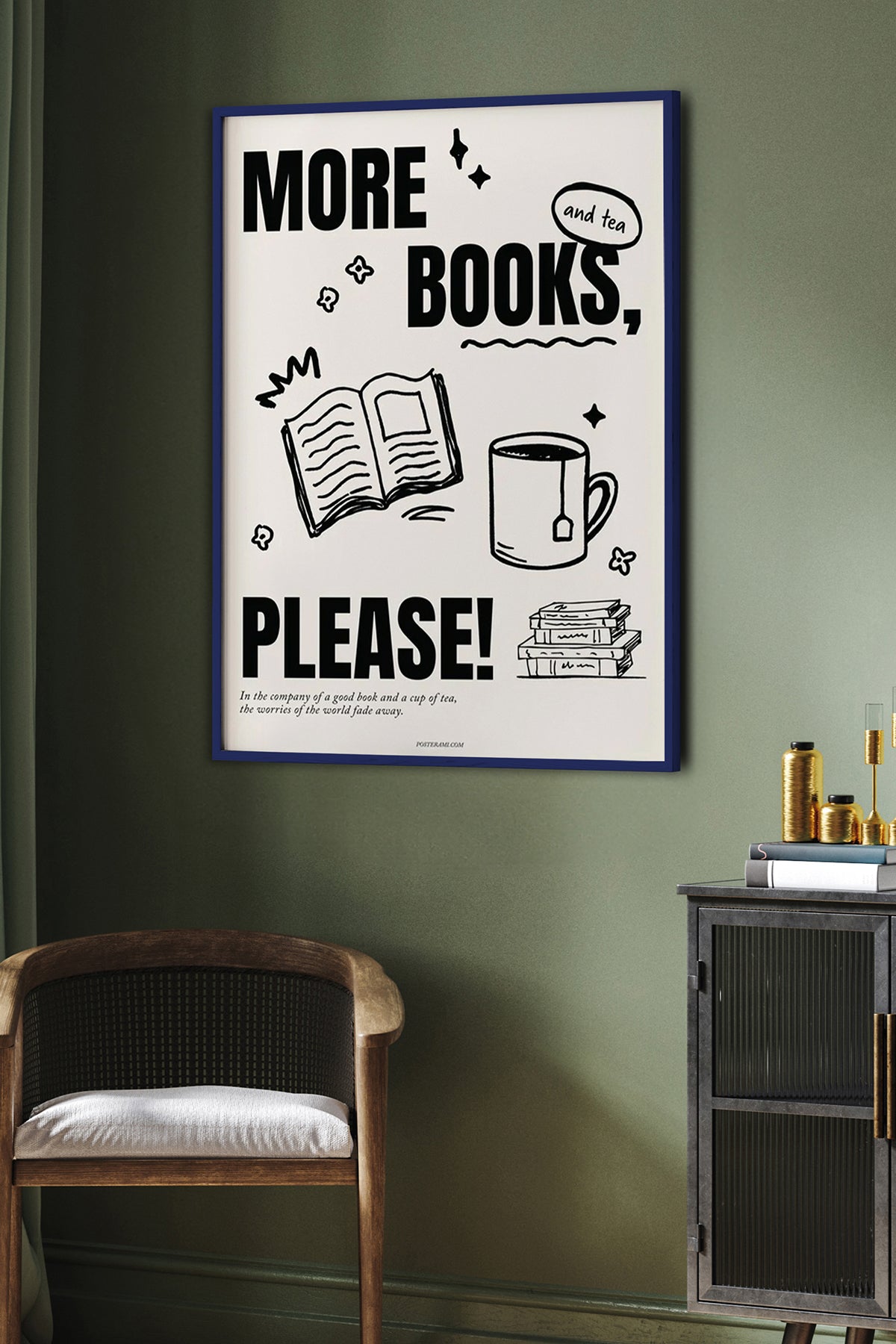 HOMEPACK Ahşap Çerçeveli Tablo Çerçeveli Poster Sanatsal Modern Duvar Dekoru BEK-8031