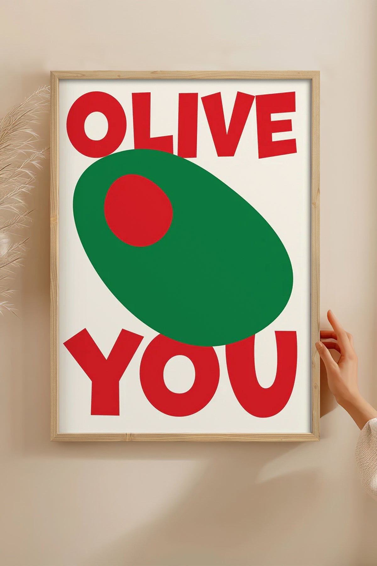 HOMEPACK Ahşap Çerçeveli Tablo Çerçeveli Poster Sanatsal Modern Duvar Dekoru BEK-8032