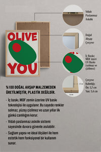 HOMEPACK Ahşap Çerçeveli Tablo Çerçeveli Poster Sanatsal Modern Duvar Dekoru BEK-8032