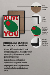 HOMEPACK Ahşap Çerçeveli Tablo Çerçeveli Poster Sanatsal Modern Duvar Dekoru BEK-8032